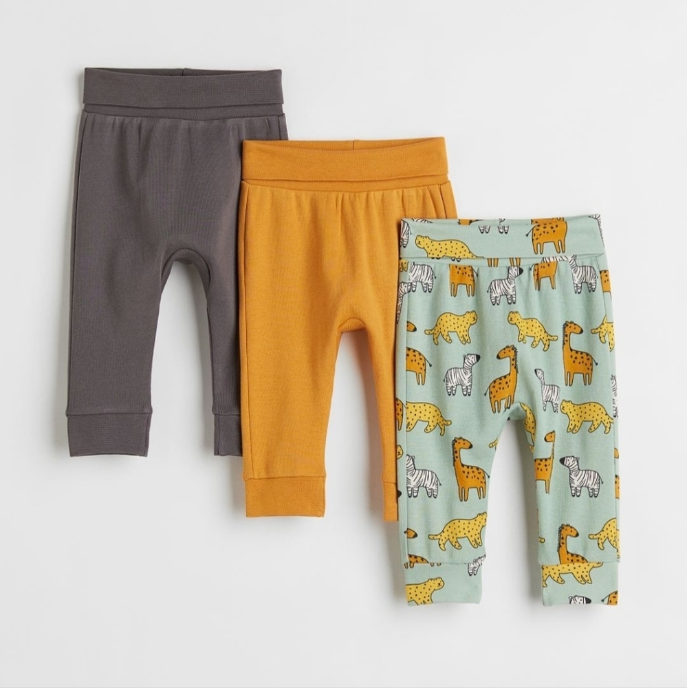 Sold H&M 3-pack Baby Cotton Pants size 3m